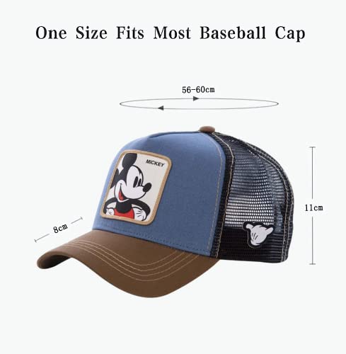 Yafubo Cartoon Baseball Cap Men's Women's Retro Trucker Hat For Outdoor Sports Brown #TOP2