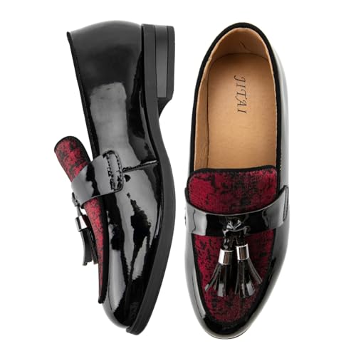 JITAI Boys Slip-On Leather Loafers - Luxury Dress, Casual & Tuxedo Shoes for Boys2