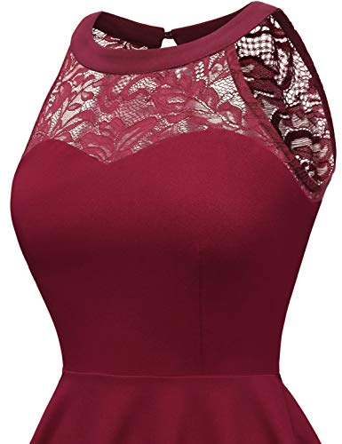 Bbonlinedress Vintage Women Cocktail Prom Short Bridesmaid Formal Wedding Guest Homecoming Dress Claret M #TOP5