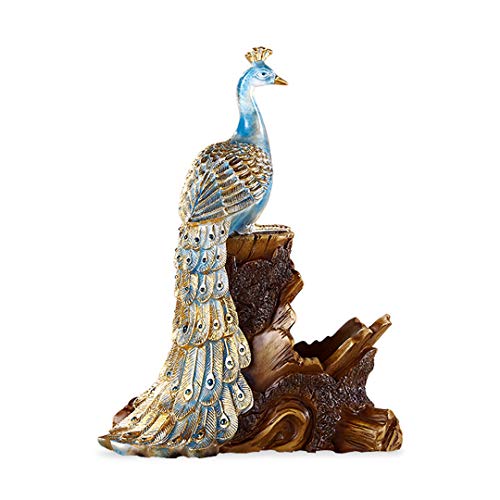 GQF Weinregal Noble Blue Peacock Weinregal Resin Crafts Kreative Persönlichkeit Tischplatte Weinregal Ornamente Wohnzimmer Weinschrank Dekorationen Dekorationen Cover