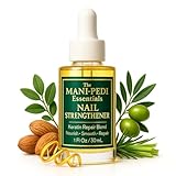 TMPE Nail Strengthener Oil for damaged, brittle nails. Keratin Repair Blend with nourishiment of Jojoba, Almond & Tea-Tree Oils. Helps Nails grow longer & stronger - 1 fl oz