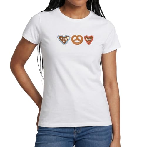Spreadshirt I Mog Di Lebkuchenherz Volksfest Tracht Frauen T-Shirt L Weiß