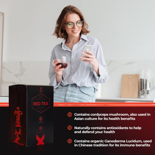 ORGANO Red Tea with Cordyceps and Ganoderma lucidum (25 sachets) - Thumbnail 6