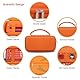 Elonbo Tragetasche für Texas Instruments TI-84 Plus CE/TI-84 Plus/TI-83 Plus CE/Casio fx-9750GII Farbgrafik Rechner, Extra Mesh Tasche Passend zum Ladekabel, Ladegerät, Handbuch, Orange