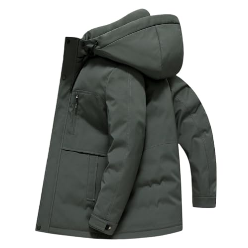Veste d'hiver homme isolante et épaisse blouson décontracté chaud à capuche