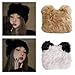 jiahesuw Cats Ear Hat Soft Comfortable Hat Warm Winter Headwear Stylish Women's Hat Fashion Accessory for Fall/Winter