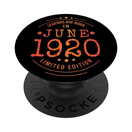 Cumpleaños Junio 1920 Edición Limitada Regalo Legend June PopSockets PopGrip Intercambiable