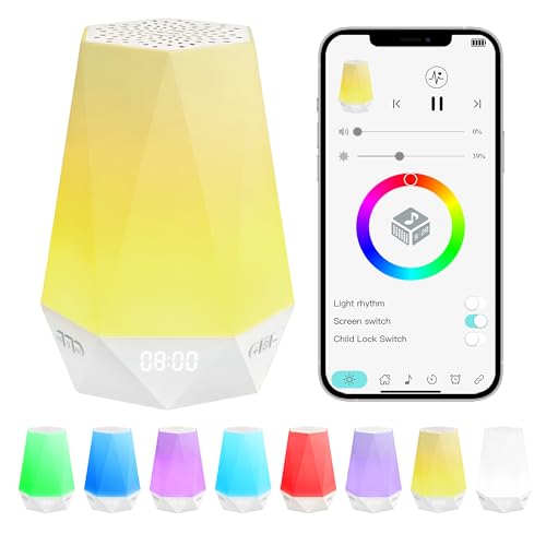 White Noise Machine for Sleeping with Night Light, Sound Machine with 32 Soothing Sleep Sounds, App Remote Control, Personal Sleep Routine Alarm Clock for Baby Kids Adults