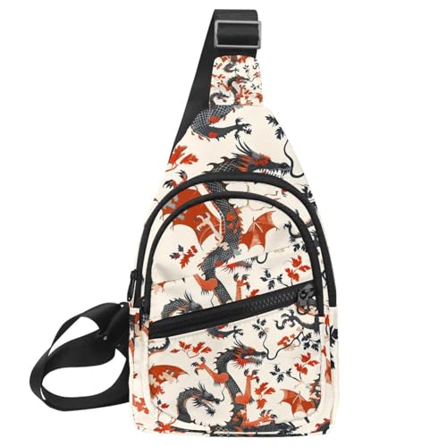 Mochila cruzada de dragón unisex tamaño único ajustable