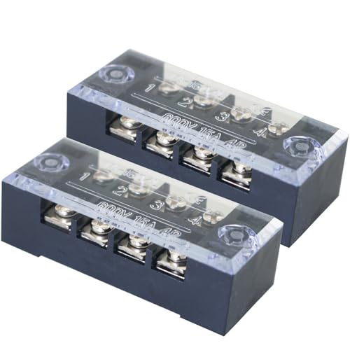 Bloque de terminales eléctrico de cobre 25A de doble fila TB1504 de 4 pasos