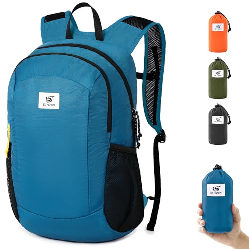 SKYSPER Zaino Pieghevole Antifurto 16L, Zaino da Hiking con Protezione RFID Zainetto Tascabile Piccolo per Viaggio Hiking Escursione