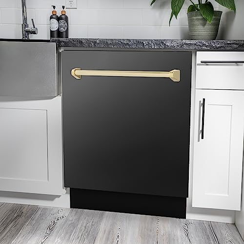 Zline Kitchen And Bath DWVZ-BS-24-G Zline Autograph Edition 24 Inch 3Rd Rack Top Control Tall Tub Dishwasher In Black Stainless Steel thumb #3