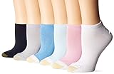 Gold Toe Women's Casual Ultra Soft No Show Socks, 6 Pairs, Sky/White/Seafoam/Blue/Pink/Midnight, Shoe Size: 6-9