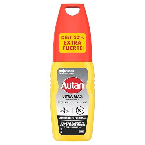 Autan Ultra Max Vaporizador Repelente Extra Fuerte de Insectos, Protección Máxima Contra Mosquitos, Con 50% DEET, Hasta 10h de Protección, 1x100 ml