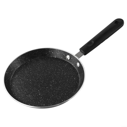 Cocina con sartén para crepes sin revestimiento de 18 cm, para hacer panqueques, sartén recubierta de mármol, sartén para crepes compatible con inducción, para panqueques, Dosa y más, apto para
