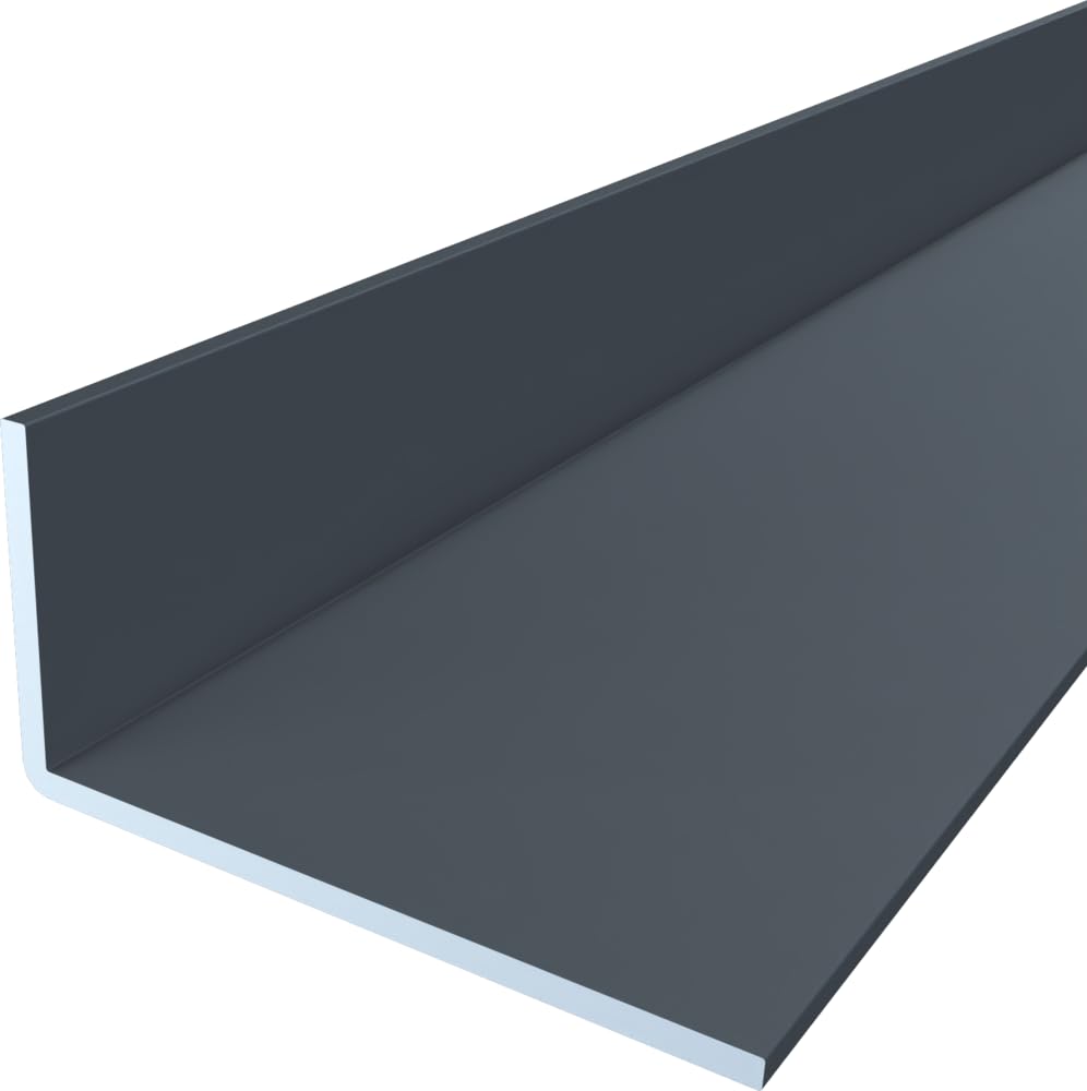FaiX3.it - Perfil angular en L 50x25x2 mm de aluminio, lacado RAL 7016 "gris antracita" mate, longitud 1500 mm