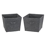 Household Essentials, Graphite 2 Pack Open Storage Bins, Medium-10 W x 11' D