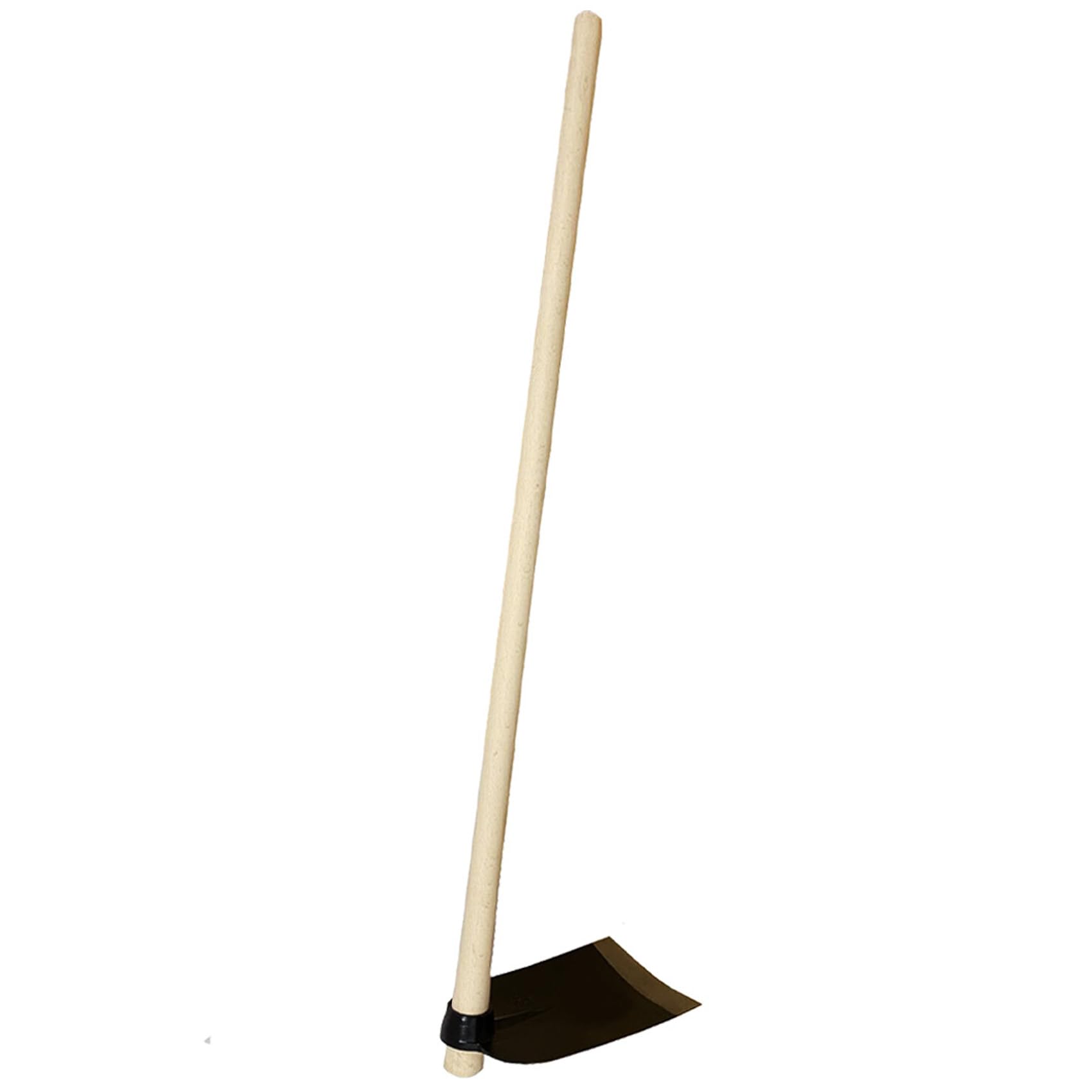 120 CM Heavy Duty Wooden Round Head Beech Handle & 3 LB Hoe Head Set | 1.36 KG | Black | Garden | Digging | Drop Forged | Steel | Gardening | Farmers | DIY | Hand Tools UK Free P&P