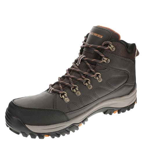 Skechers USA Men's Men's Relment-Daggett Hiking Boot, Choc (Chocolate), 9.5