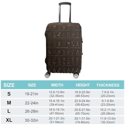 Ancient Egyptian Hieroglyph Luggage Cover Elastic Suitcase Protector Case Anti-Scratch Washable Baggage Covers Protector For Traveling, Aircraft Consignment M2