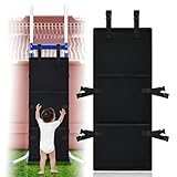 Etagenbett Leiterabdeckung 78x38cm, Faltbares Hochbett Treppenschutz Kinder mit Verstellbaren Schnallen, 600D-Oxford, Verhindert, Etagenbett Leiterpolster (schwarz)