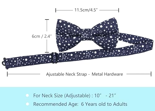 Image of OCIA Cute Pattern Pre-tied Bow Tie Adjustable Bowties for Adult & Children