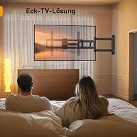 Perlegear TV Wandhalterung mit 943mm Langarm für 42–84 Zoll bis zu 68kg, Extra Langer Reach Fernseher Halterung, Schwenkbare Neigbare Wandhalterung Fernseher, Max VESA 600 x 400mm (Packung mit 2) – Ansicht 7