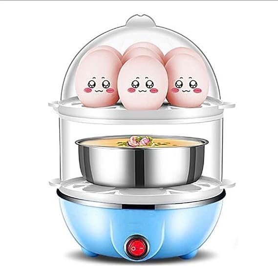 Double Layer Electric Egg Boiler & Steamer | Electric Egg Poacher 2Step-image-23