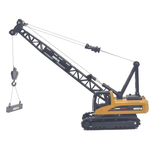 Image of Ailejia Construction Trucks Toys Crane Truck 1 /50 Scale Diecast Truck Engineering Car Metal Construction Vehicles Crane Machine Model Toy For Boys (Crawler Crane) - Kids