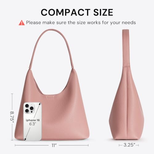 Image of Hobo Bags for Women, Small Slouchy Hobo Purse, Soft Vegan Leather Shoulder Bag Trendy Everyday Tote Handbag, 11'' (28cm)