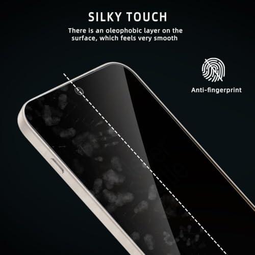Image of Uyiton 2 Pack Privacy Screen Protector for OnePlus 15 (6.78-inch) | Curved HD Privacy Screen Guard | Anti-Spy, Scratch Resistant, Bubble-Free Easy Installation | Case Friendly