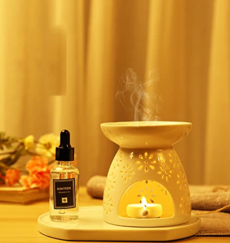 Lawei Set Of 3 Ceramic Tealight Candle Holder, Essential Oil Burner Wax Melt Burners, Aromatherapy Aroma Diffuser Burner For Home Bedroom Decor Christmas Housewarming Gift #TOP5