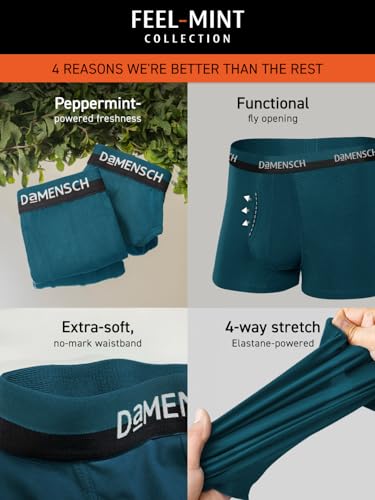 Image of DAMENSCH Men Solid Anti-Odour Peppermint Finish, Ultra Soft with Premium Shine EPP Classic Trunks