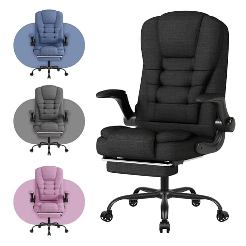 Fabric Office Computer Chair, Ergonomic High Back Desk Chair, Executive Chairs Height Adjustable...