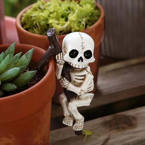 OwMell Garden Decor Statue Flower Pot Hugger, Funny Outdoor Planter Hugger