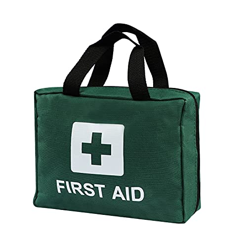 Image of First Aid Kit Reflective Cross Empty Travel Rescue Pouch Medicine Bag Emergency kit Suitable for Car Home Office Kitchen Sport Outdoors (Green)