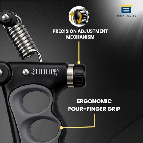 Image of Btag Advanced Hand Grip Exerciser with Counter - Heavy-Duty 100 KG Forearm & Wrist Strength Trainer (Black)
