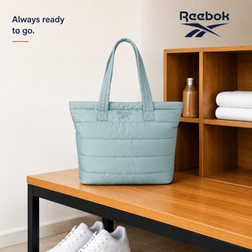 Image of Reebok Womens Tote Bag - Lightweight Carry On Puffer Quilted Tote Bag for Travel Work Travel and Daily Essentials