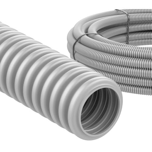 ViD® flexibles Leerrohr M20 für Elektroinstallation | Wellrohr 25 Meter | 320N, 1J, -5°C / +60°C | lichtgrau