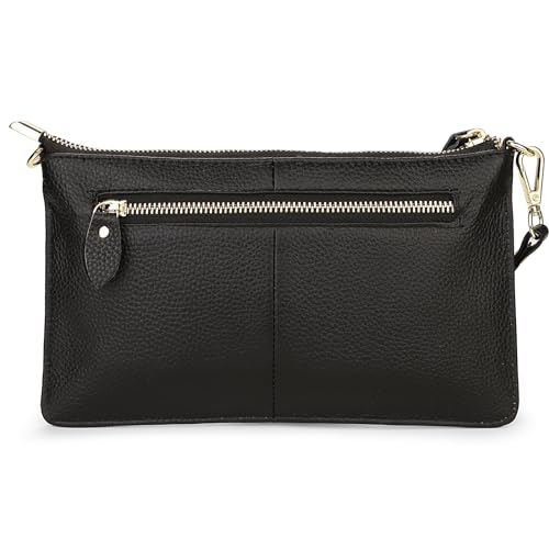 Image of Uromee Wristlet Wallet Clutch Purses for Women Genuine Leather Crossbody Bag Handbag with Detachable Shoulder Chain