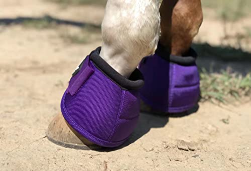 Image of 2520D Horse Bell Boots No-Turn Horse Bell Boots, Equine Ballistic Hoof Overreach Bell Boot, Pair