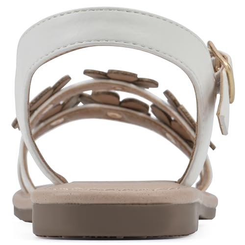 Image of WHITE MOUNTAIN Girl's Gloss Flat Sandal