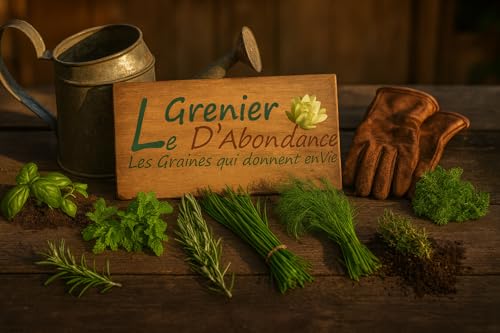 Lot 2200 Graines Aromatiques à semer - Le Grenier d'Abondance - LES CLASSIQUES - 10 sachets
