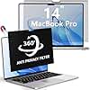 Magnetic Privacy Screen for Macbook Pro 14 inch (2021-2024, M1/M2/M3/M4/Pro/Max), Removable Anti-Glare Blue Light Macbook Pro 14 inch Screen Protector, 360° Anti Spy Laptop Privacy Filter Shield
