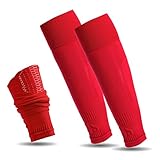 Stutzen ohne Socken mit Silikon Grip für Fußball – Ready for Sport – 1 Paar Sleeve Stutzen für Schienbeinschoner – rutschfest, leicht, flexibel – Soccer Tubes für Herren, Damen, Kinder – One Size