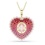 Swarovski Colgante Idyllia, Tallas mixtas, Corazón, Rosa, Baño tono oro