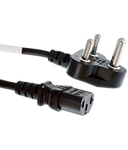 Image of PremiumAV 1-Meter Power Cable Cord - Black, Compatible with Desktop PCs, Monitors, Printers, UPS Units, and Electronic Devices for Reliable Power Supply