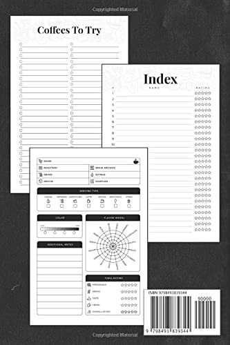 Coffee Tasting Book: Coffee Tasting Journal With Coffee Tasting Wheel & Color Meter To Track & Rate Coffee Varieties And Roasts - Coffee Drinkers Notebook - Coffee Log Book - Coffee Lovers Gifts image 3