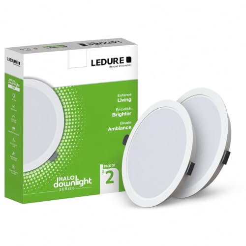 Image of LEDURE 10W Slim Downlight|Indoor LED Ceiling Light|CoolWhite,Pack-2