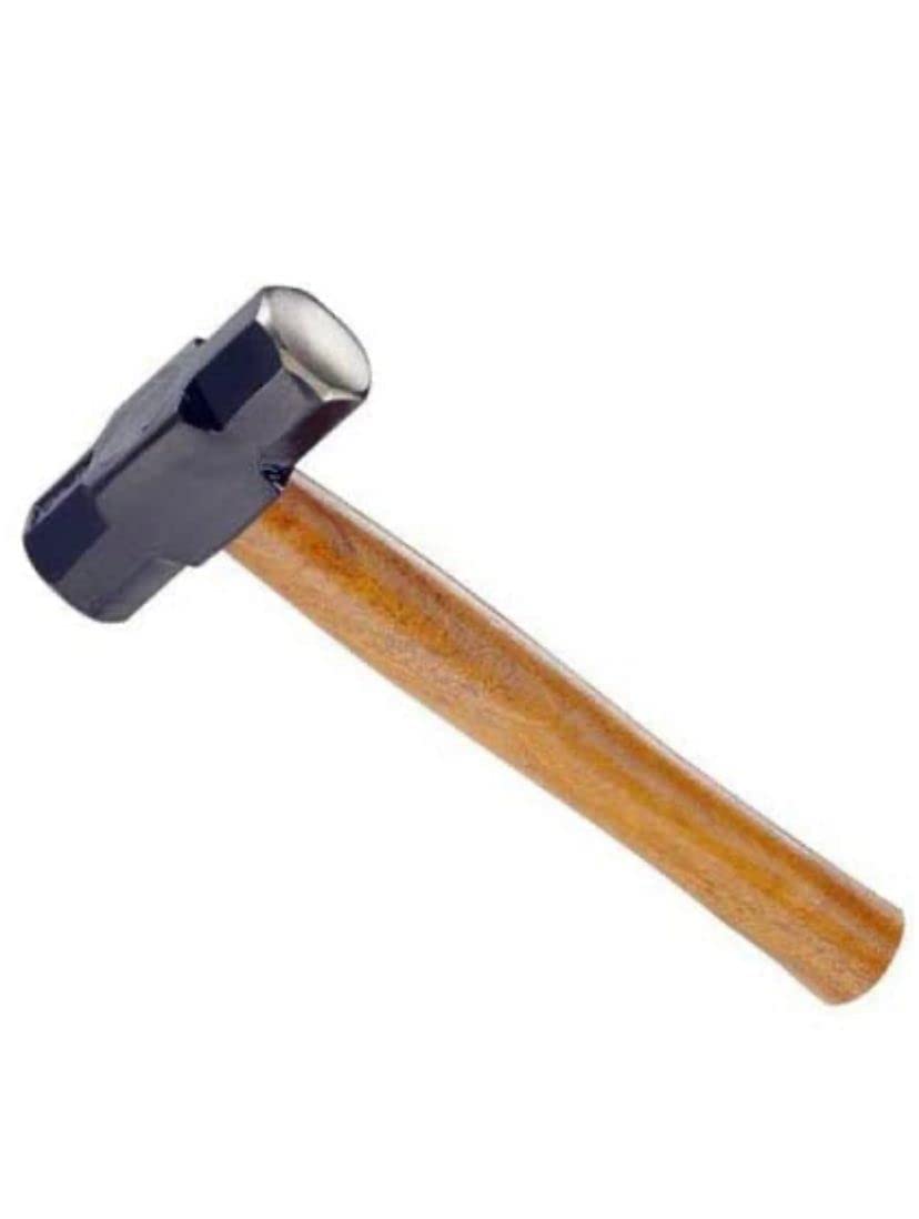 VENOM Sledge Hammer with Wooden Handle| Ideal for heavy demolition work, bending metals etc.| Tough Drop Forged Head| Handle Length: 26.6 cm| Head Weight: 2.5 LB/1134 Gram